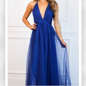 Bella and Bloom Boutique Forever Love Maxi Dress-Royal Blue